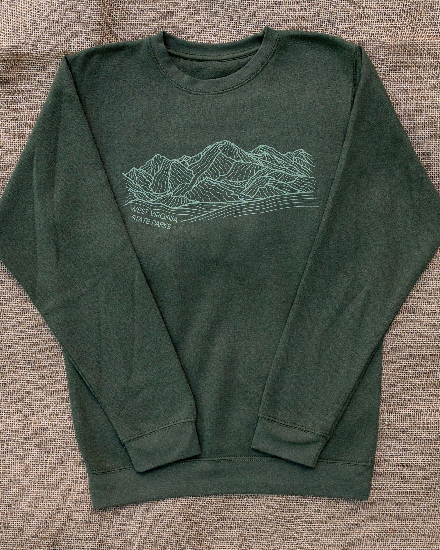 West Virginia State Parks Ridge Lines Crewneck
