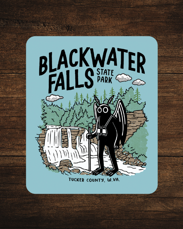 Mothman Creepin' in Hawks Nest State Park sticker