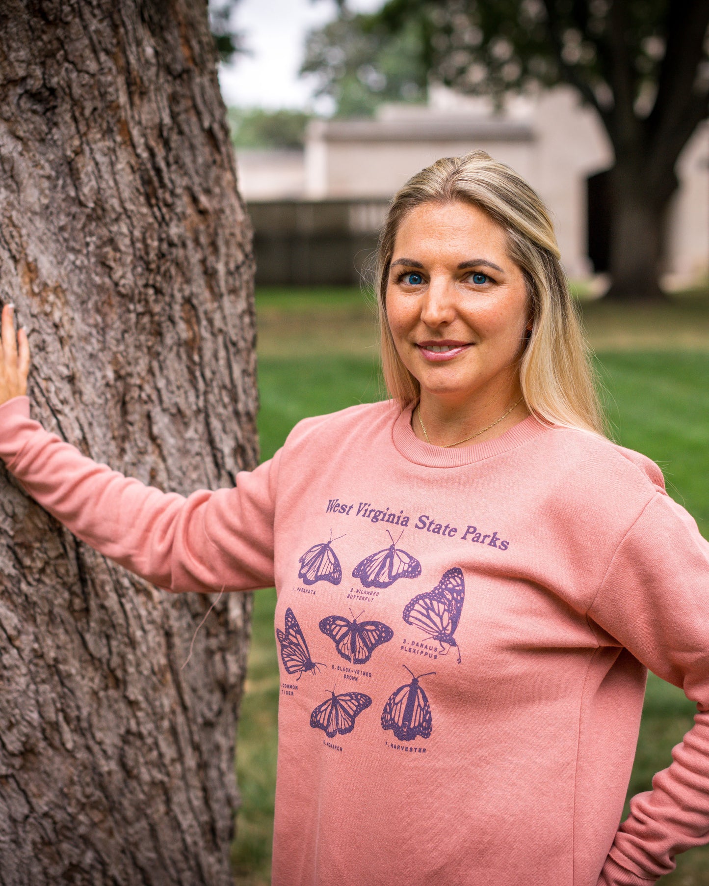 Native Beauties – WV State Parks Women’s Butterfly Crewneck