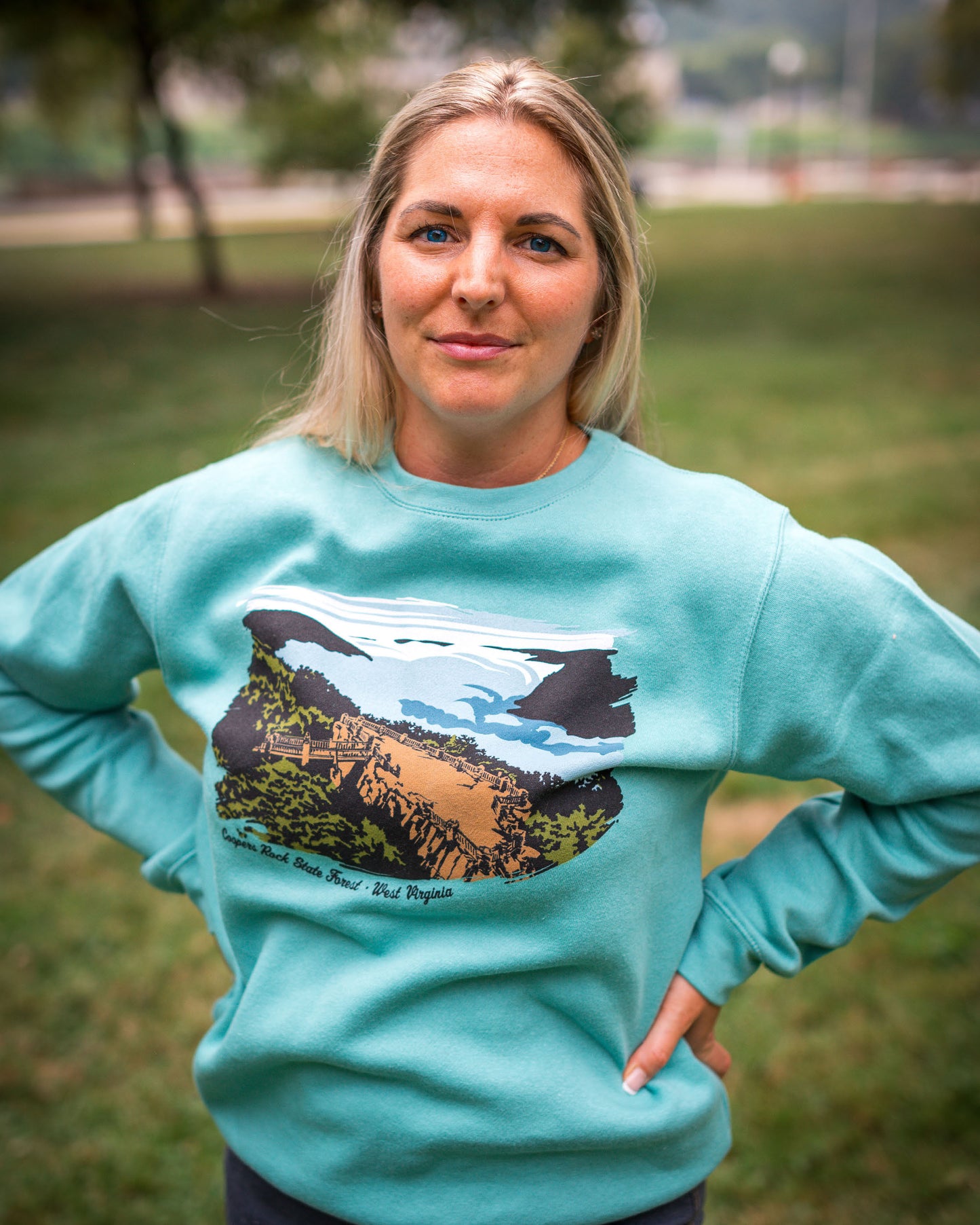 Coopers Rock State Forest Painted Crewneck Sweatshirt