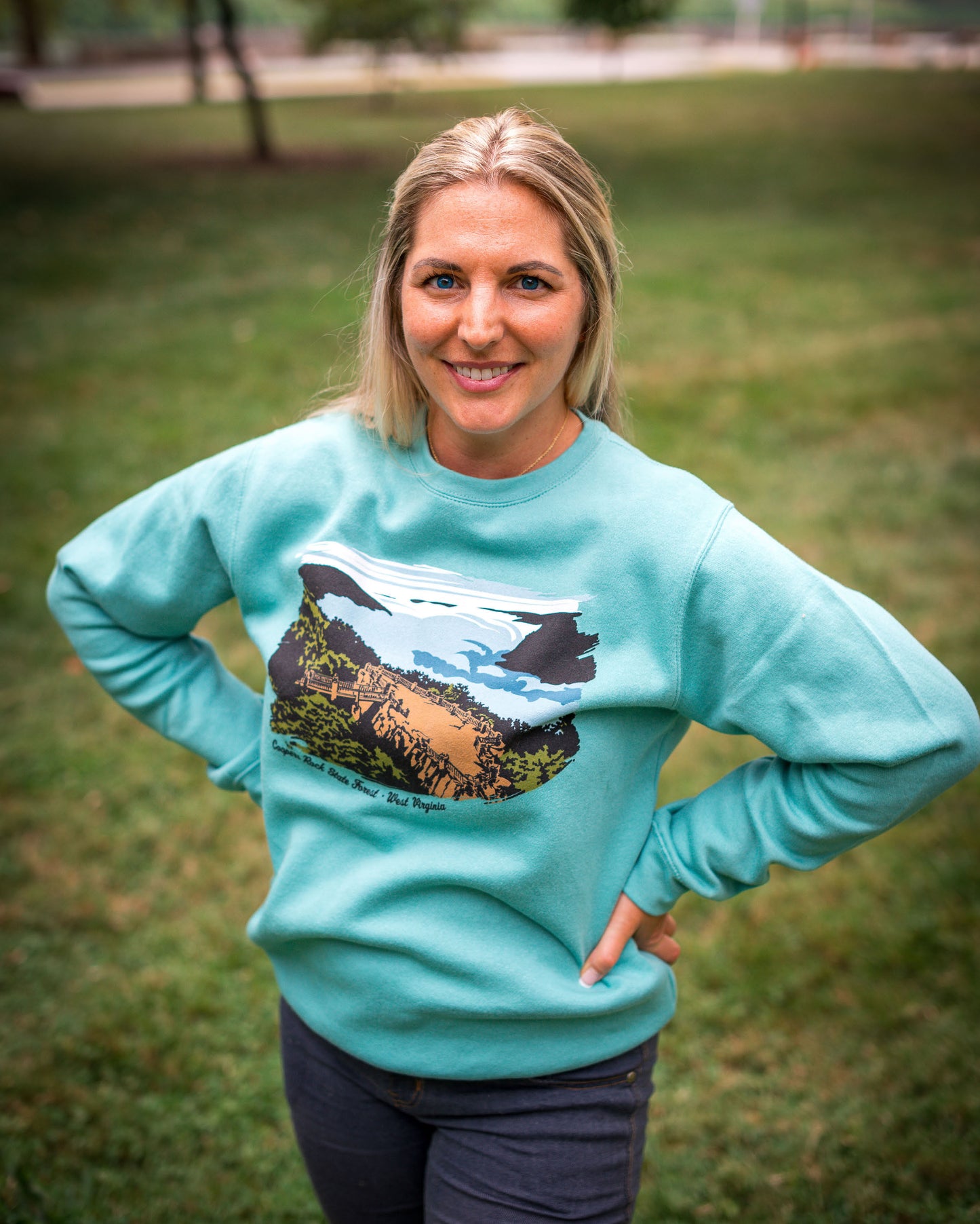 Coopers Rock State Forest Painted Crewneck Sweatshirt