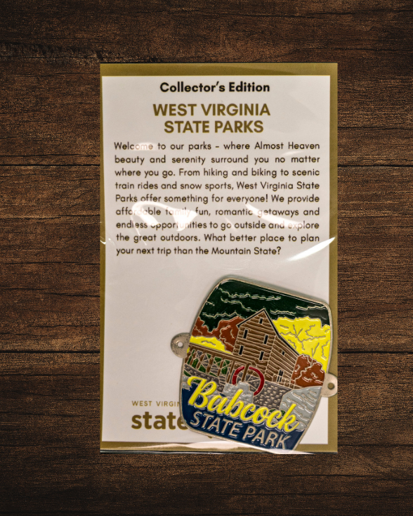 Babcock State Park Collector's Grist Mill Edition Enamel Medallion