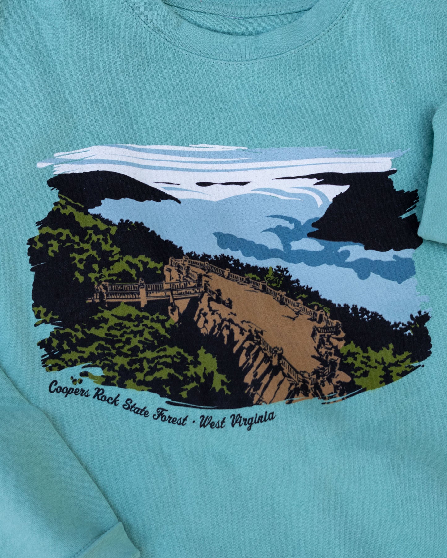 Coopers Rock State Forest Painted Crewneck Sweatshirt