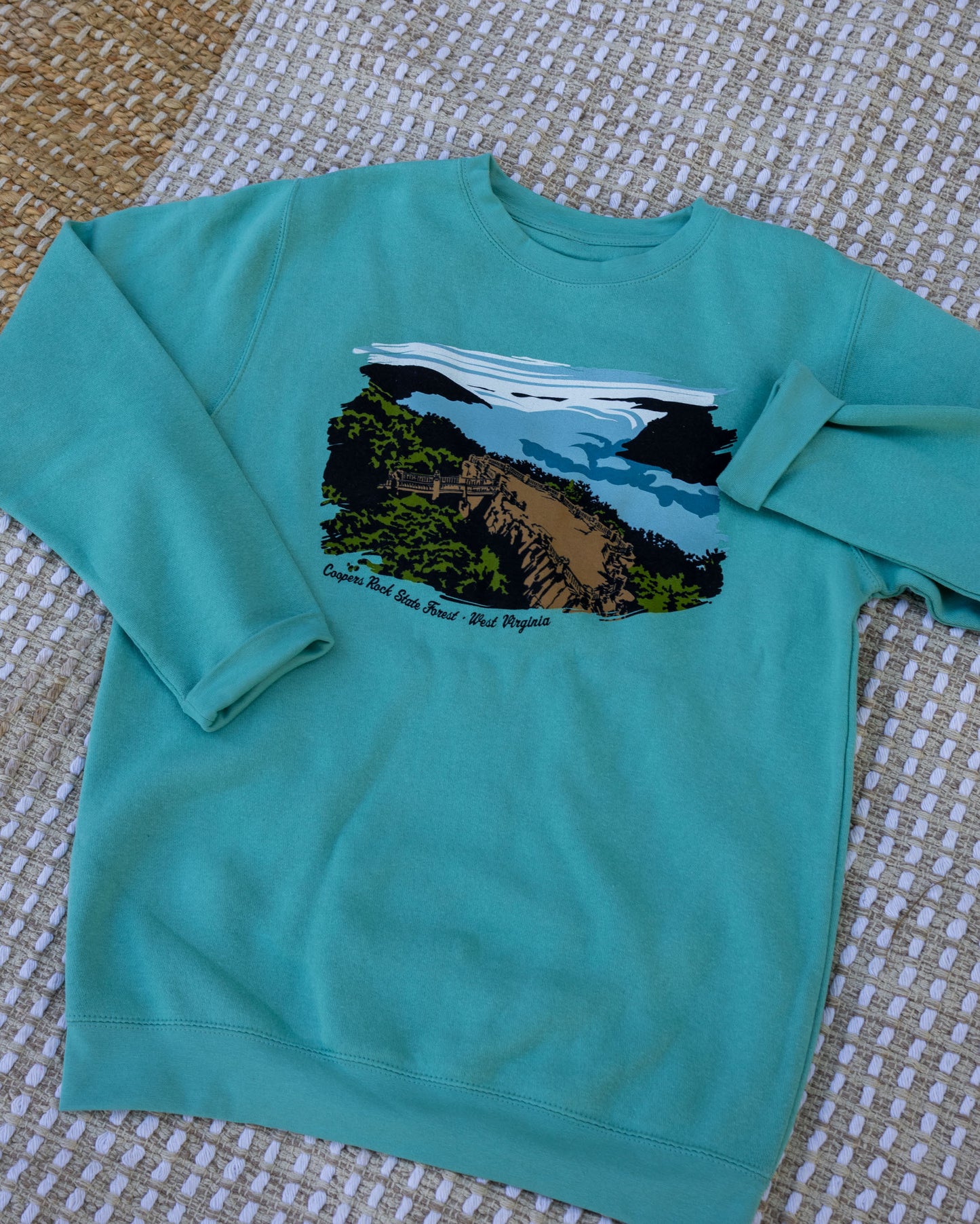 Coopers Rock State Forest Painted Crewneck Sweatshirt