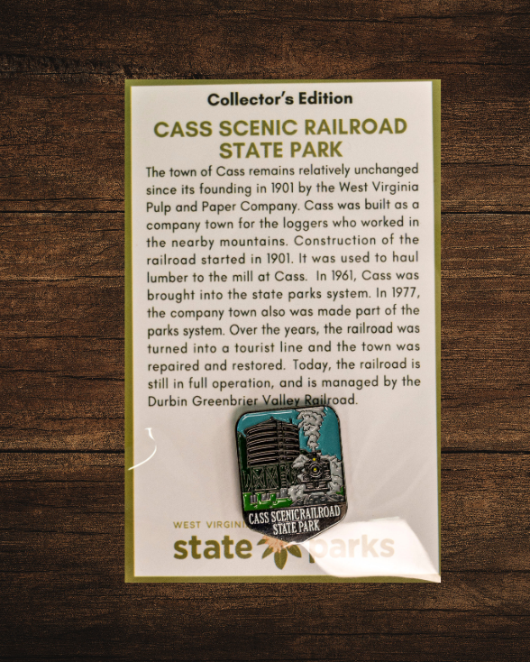Cass Scenic Railroad State Park Collector's Water Tower Edition Enamel Pin
