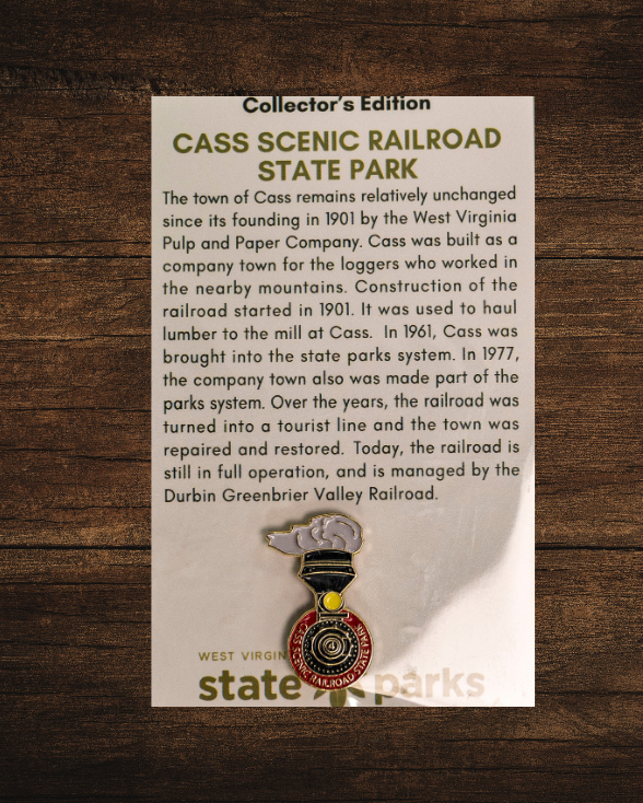 Cass Scenic Railroad State Park Collector's Engine 4 Edition Enamel Pin