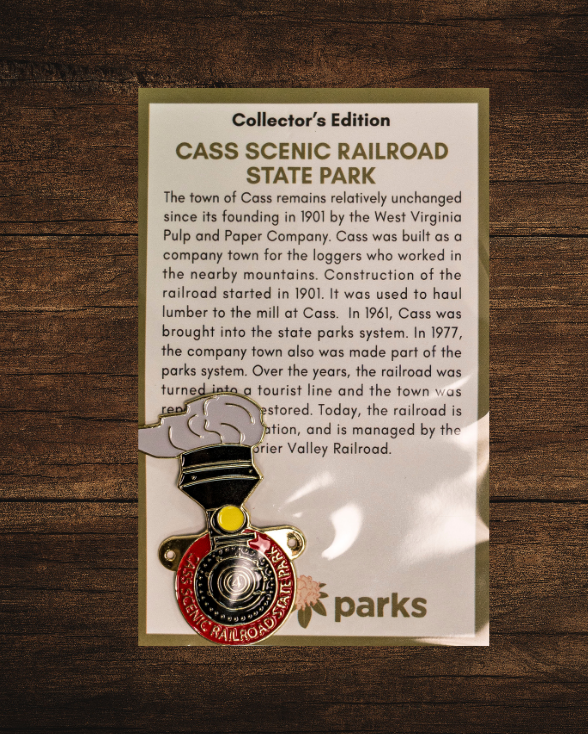 Cass Scenic Railroad State Park Collector's Engine 4 Edition Enamel Medallion