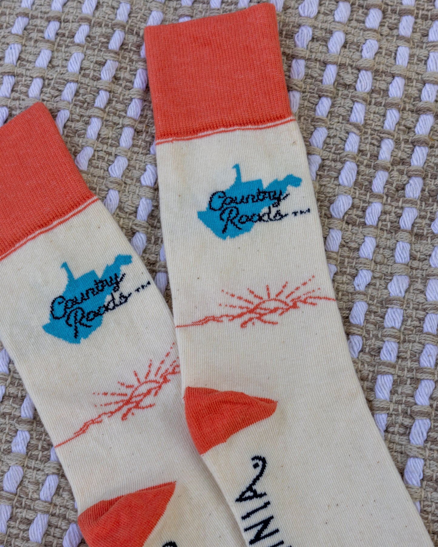 Country Roads Cotton Crew Socks