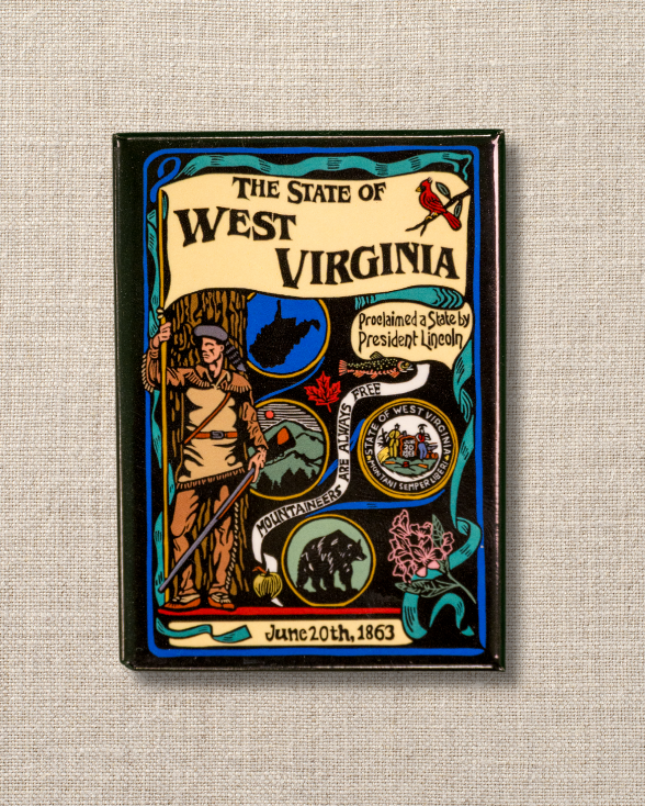 State of West Virginia Mountaineer Magnet