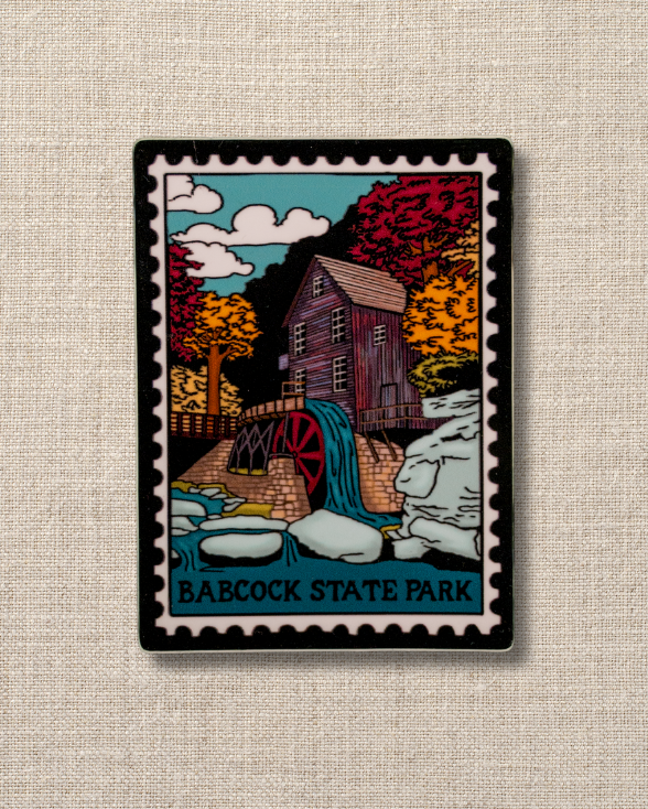Babcock State Park Postage Stamp Sticker