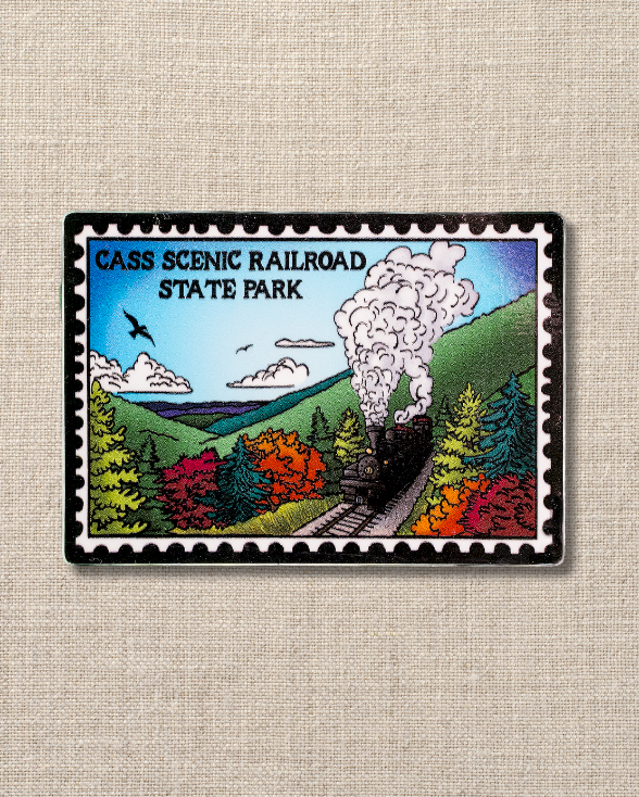 Cass Scenic Railroad Postage Stamp Sticker