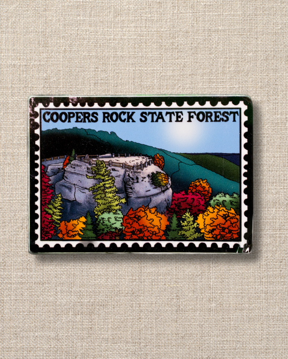Coopers Rock State Forest Postage Stamp Sticker