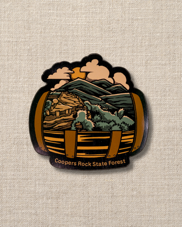 Coopers Rock State Forest Barrel Magnet