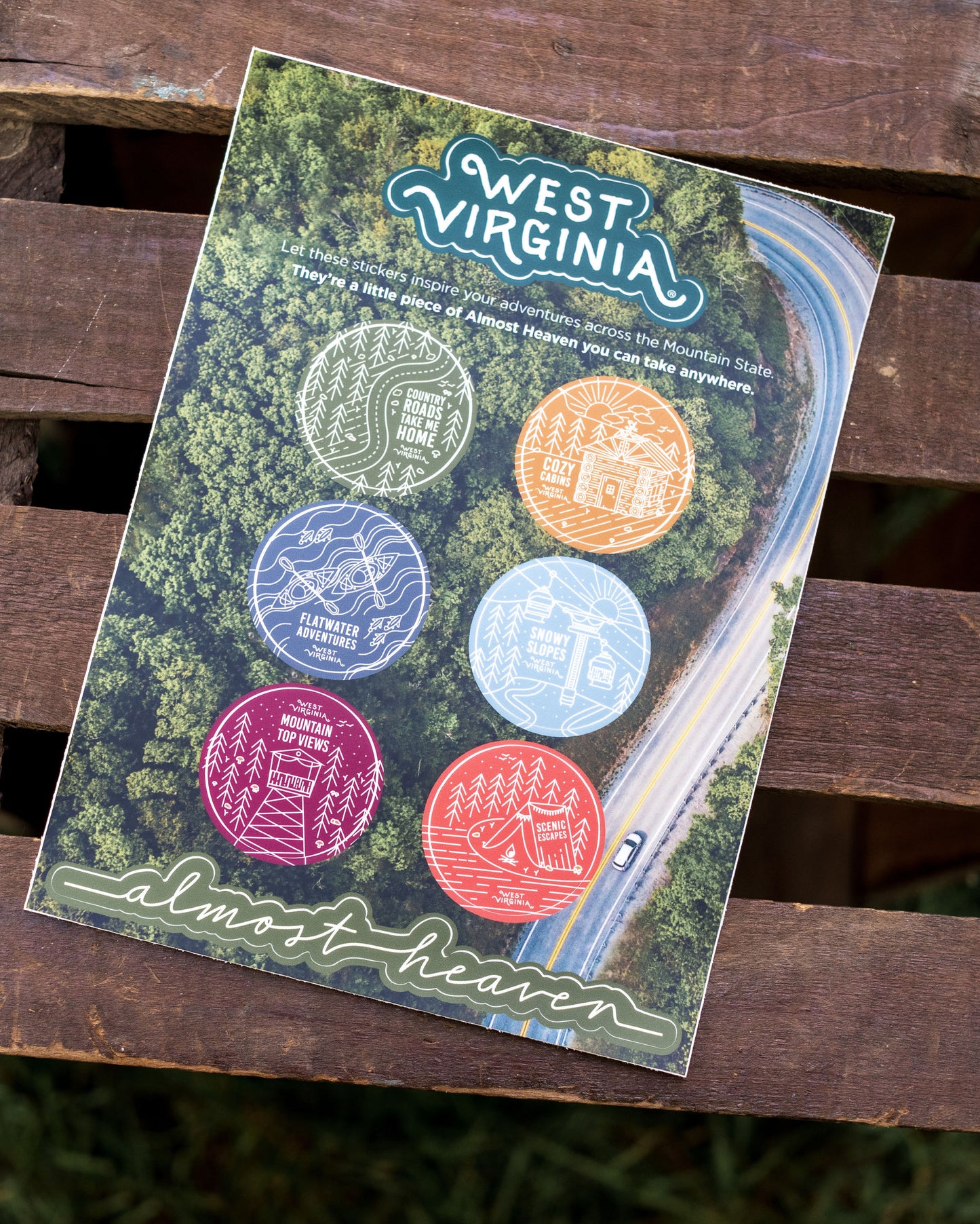 Almost Heaven Adventure Sticker Sheet