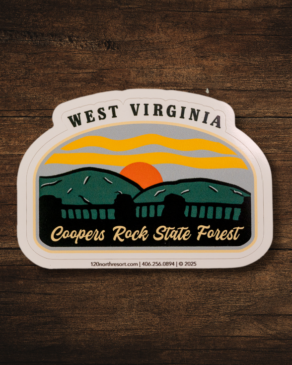 Coopers Rock State Forest Sunset Sticker