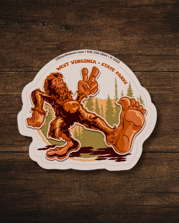 West Virginia State Parks Groovin' Bigfoot Sticker