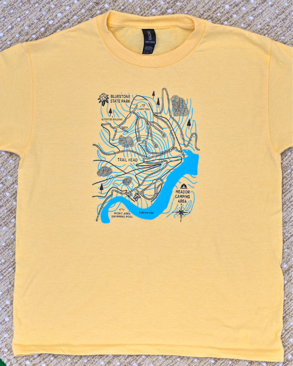 Bluestone State Park Trail Map Kids Tee