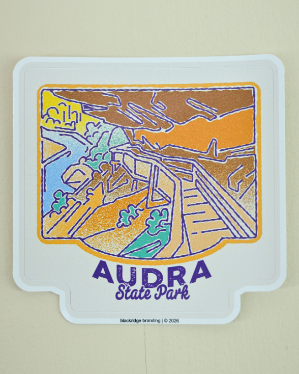 Window into Audra State Park Sticker