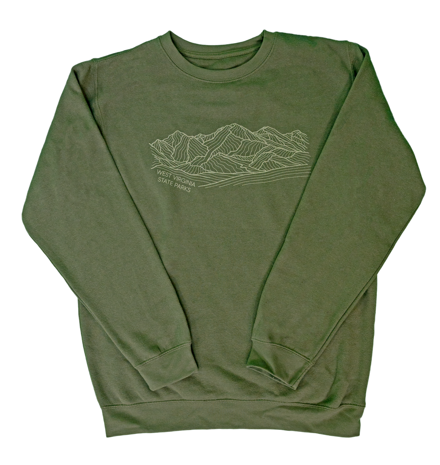 West Virginia State Parks Ridge Lines Crewneck
