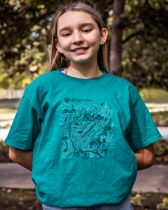 Cass Scenic Railroad State Park Trail Map Kids Tee