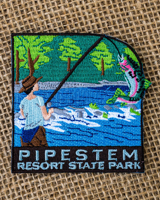 Pipestem Resort State Park Collector's Fisherman Edition Patch