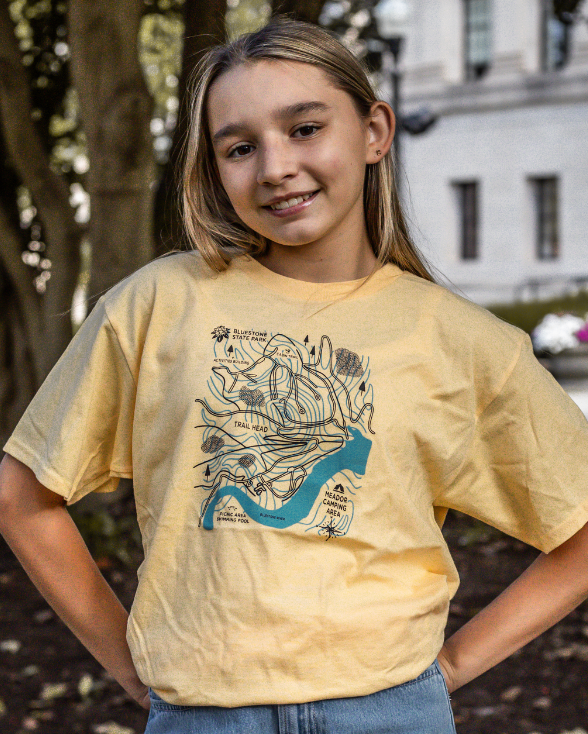 Bluestone State Park Trail Map Kids Tee