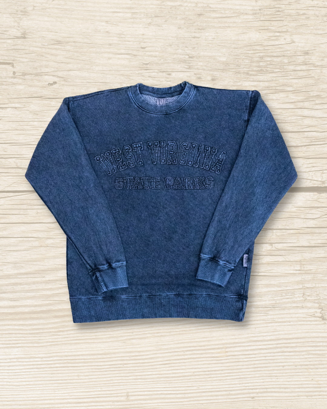 West Virginia State Parks Acid Wash Crewneck Sweatshirt