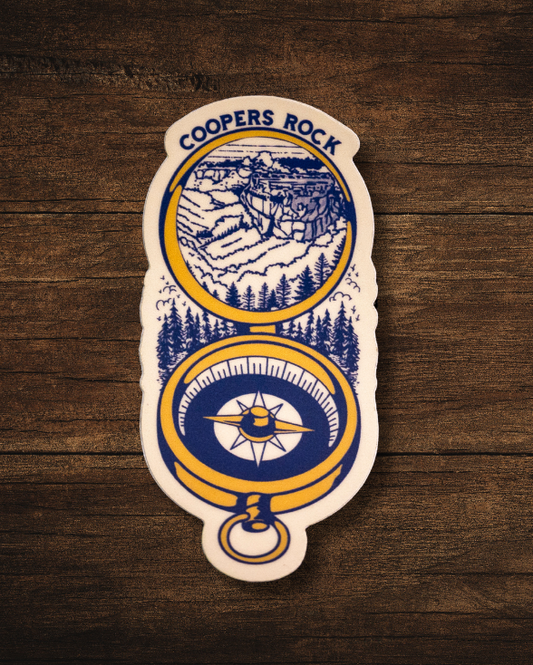 Coopers Rock Compass Sticker by Loving WV