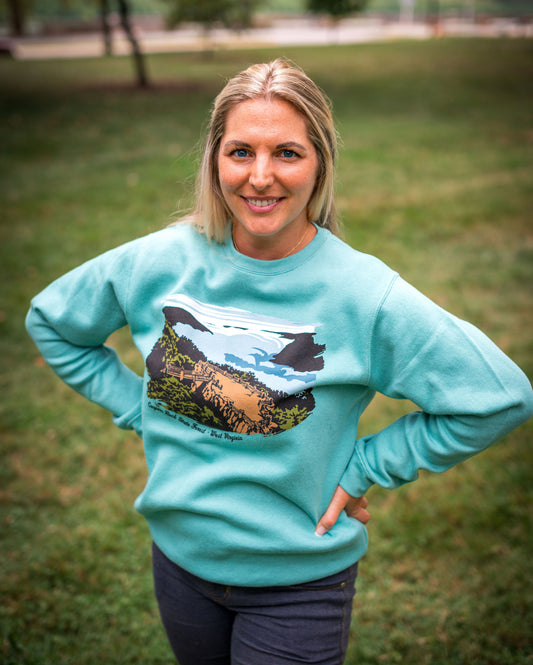 Coopers Rock State Forest Painted Crewneck Sweatshirt