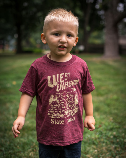West Virginia State Parks Kids Tee by Loving WV