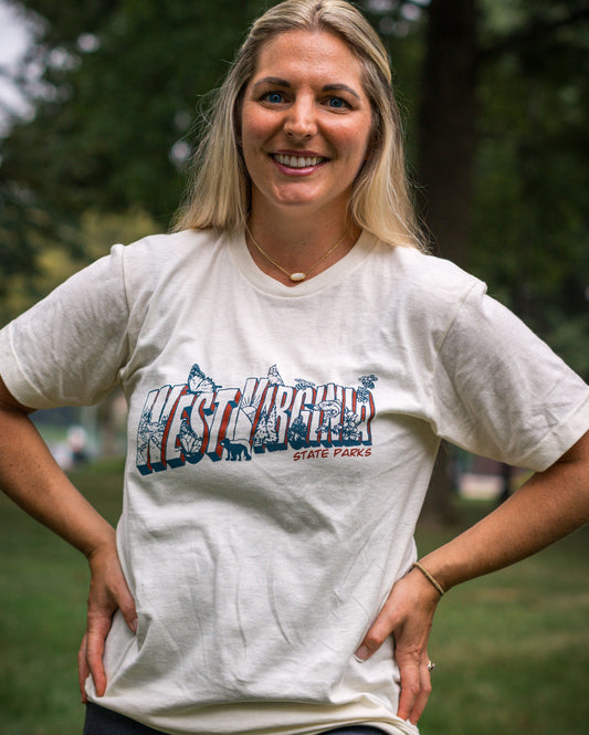 Vintage Postcard West Virginia T-shirt by Loving WV