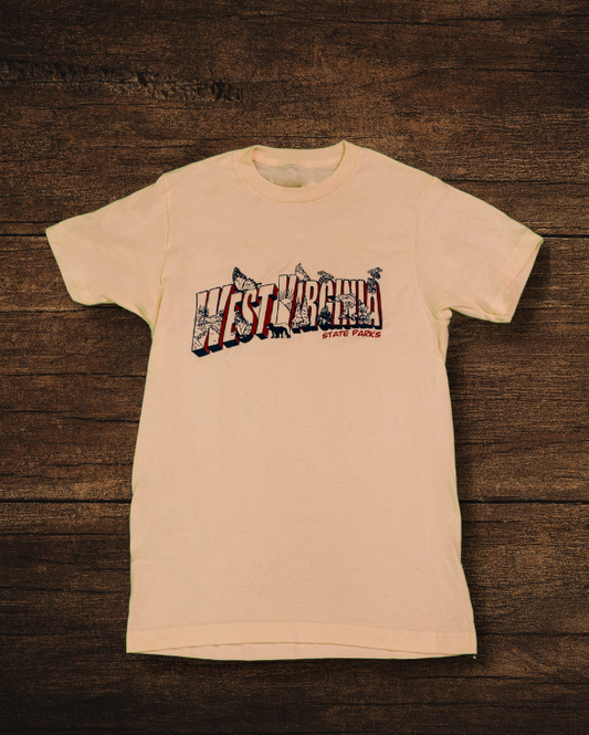 Vintage Postcard West Virginia T-shirt by Loving WV