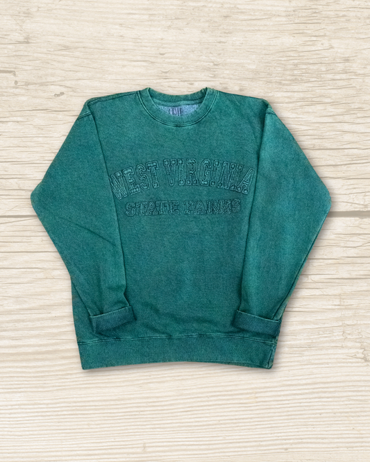 West Virginia State Parks Acid Wash Crewneck Sweatshirt