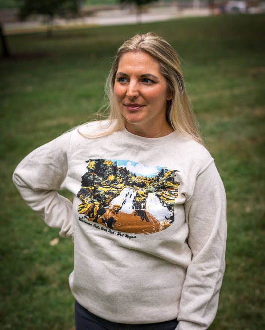 Blackwater Falls State Park Painted Crewneck Sweatshirt