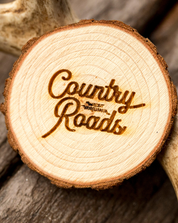 Country Roads Wooden Magnet