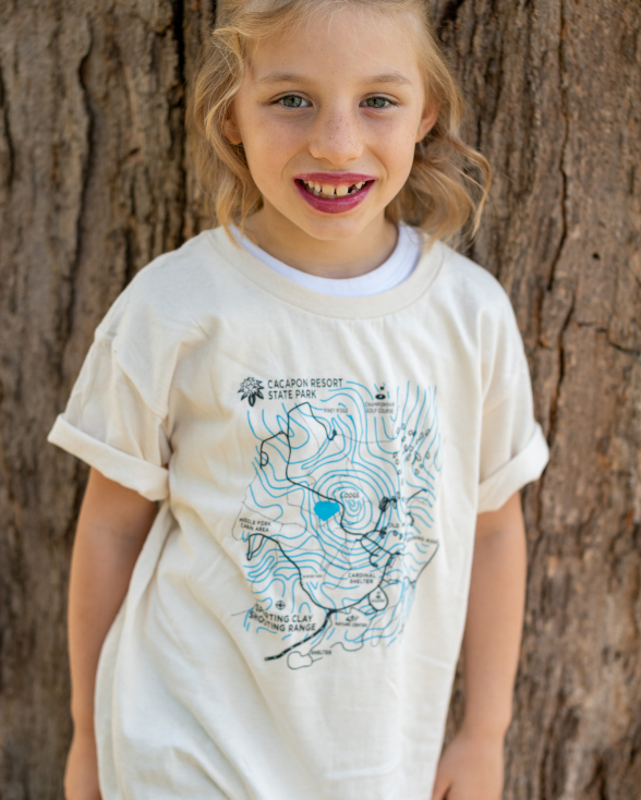 Cacapon Resort State Park Trail Map Kids Tee