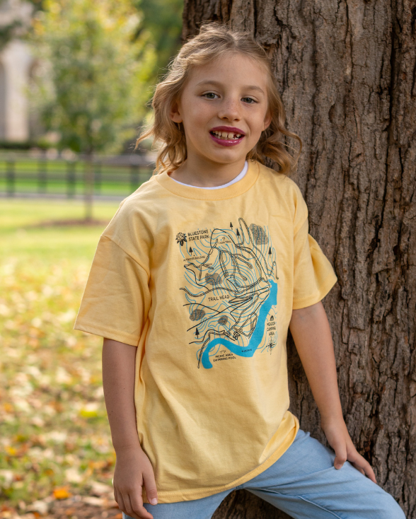 Bluestone State Park Trail Map Kids Tee