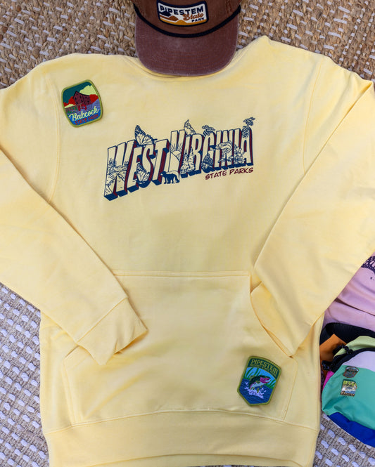 Vintage Postcard West Virginia Hoodie by Loving WV