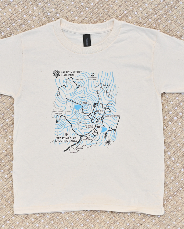 Cacapon Resort State Park Trail Map Kids Tee
