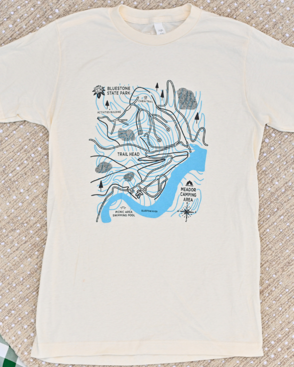 Bluestone State Park Trail Map T-shirt