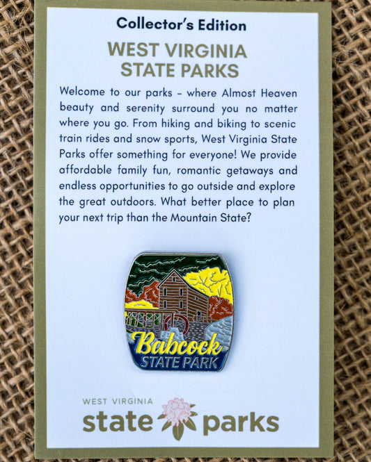 Babcock State Park Collector's Grist Mill Edition Enamel Pin