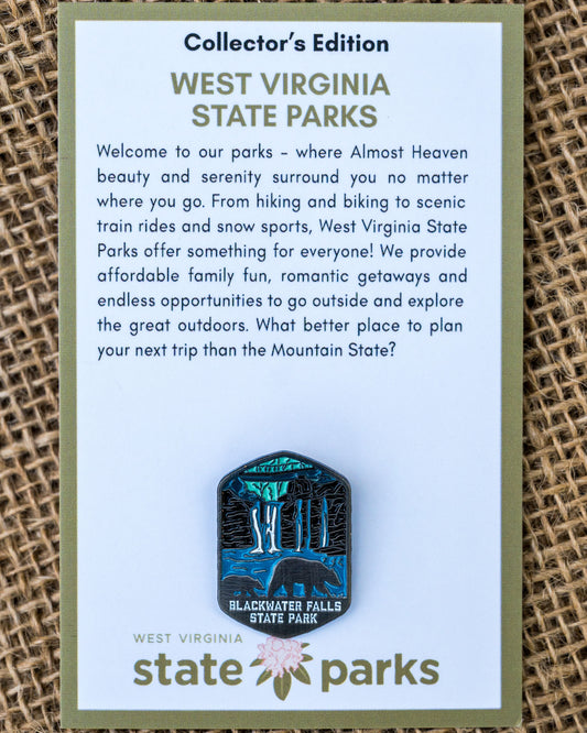 Blackwater Falls State Park Collector's Bear Edition Enamel Pin