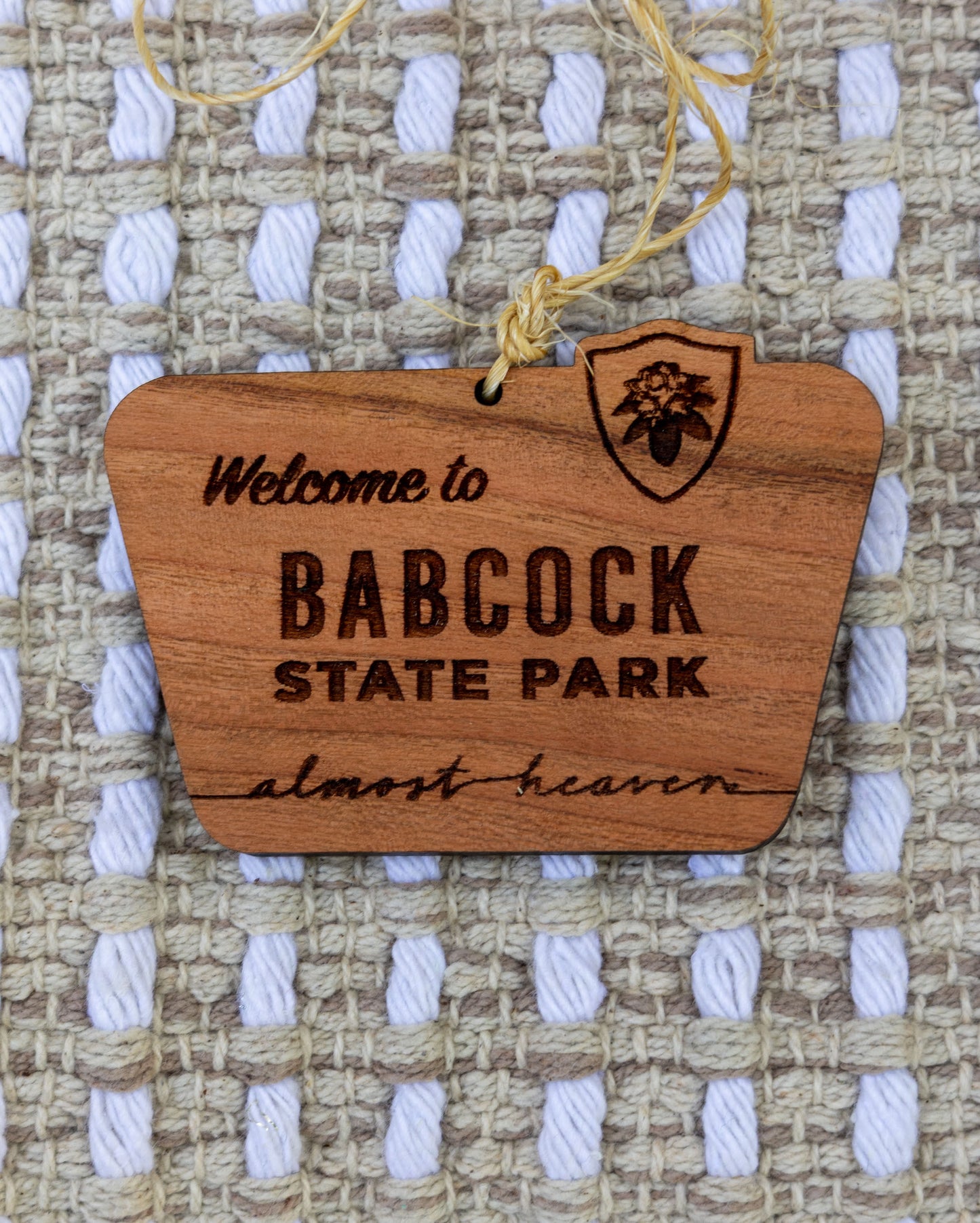 Welcome to Babcock State Park Wooden Ornament