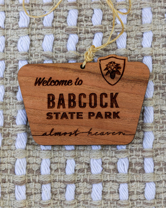 Welcome to Babcock State Park Wooden Ornament