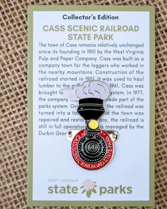 Cass Scenic Railroad State Park Collector's Engine 4 Edition Enamel Medallion