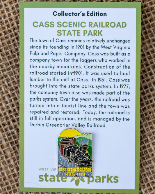 Cass Scenic Railroad State Park Collector's Sunrise Edition Enamel Pin