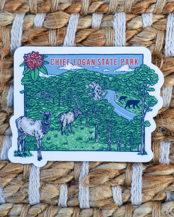 Chief Logan State Park Vintage Sticker