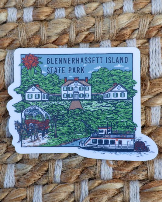 Blennerhassett Island Historical State Park Vintage Sticker