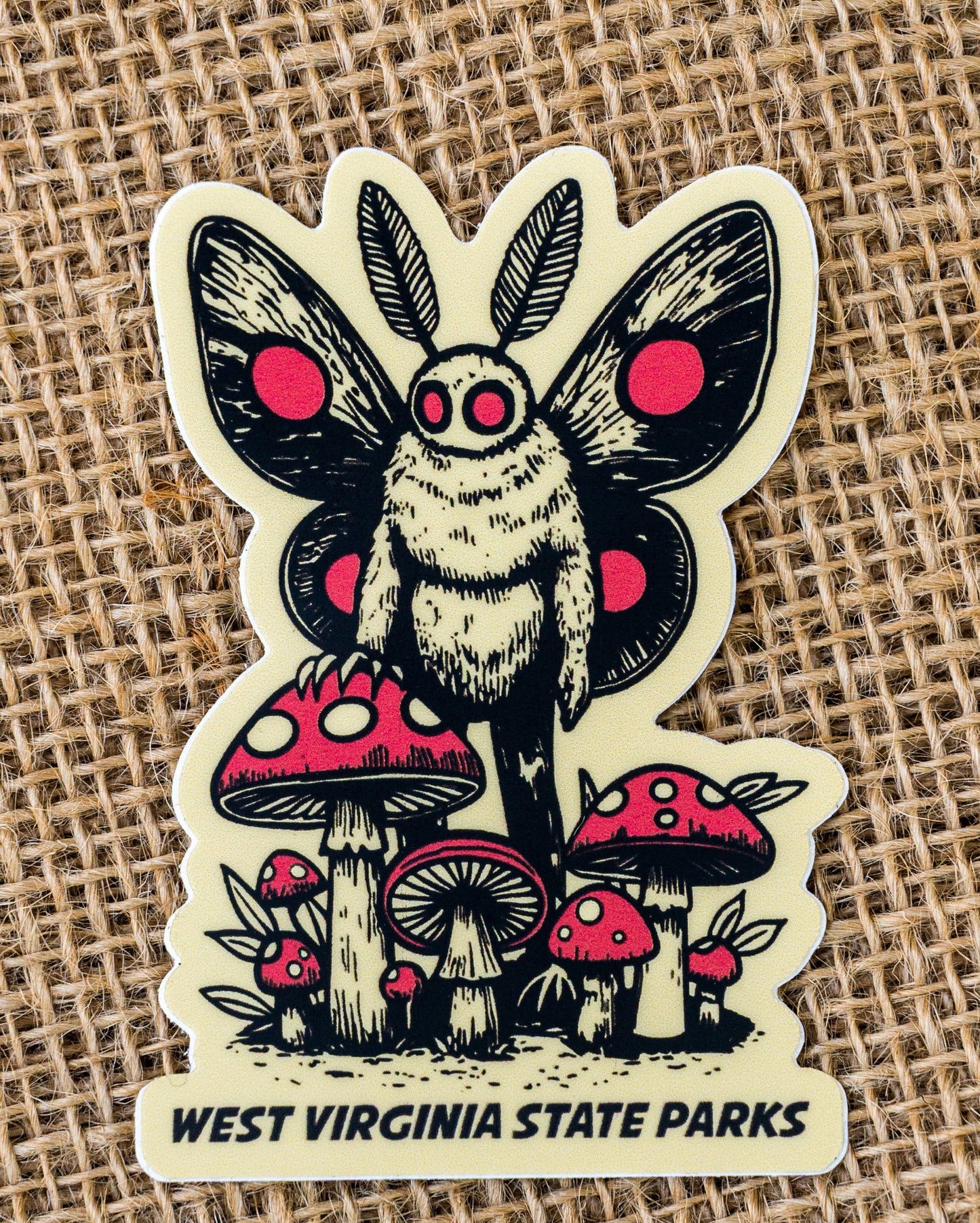 Mushroom Mothman Sticker by Loving WV