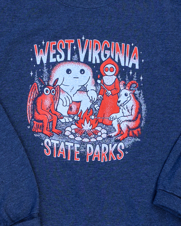 Cryptid Campfire at West Virginia State Parks Crewneck Sweatshirt * Season Special *